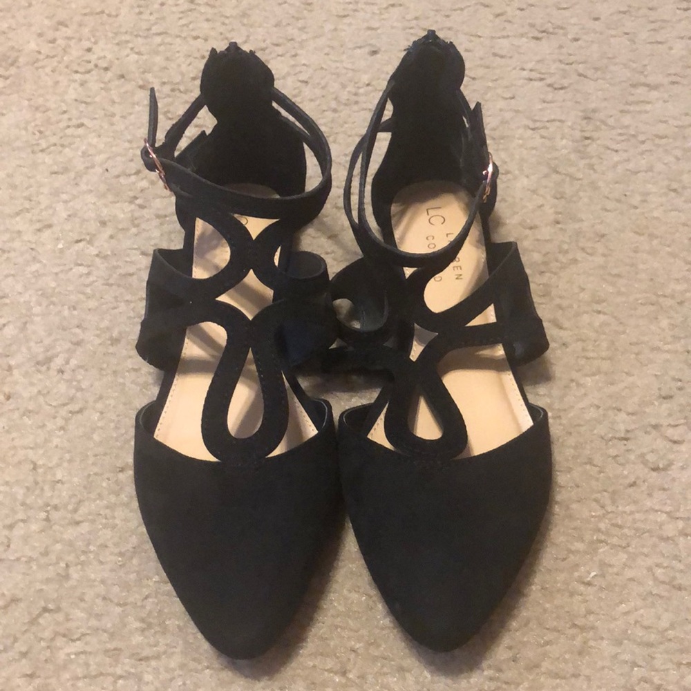 Lauren Conrad Zip Up Flats size 8